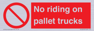 No riding on pallet trucks